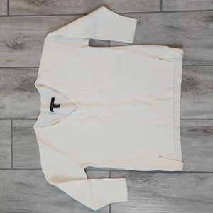 ~WHBM~ Women's 3/4 Sleeve Ribbed Sweater